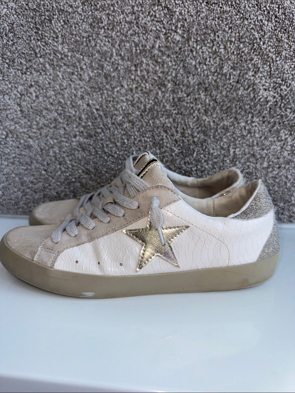 Shu Shop Paula Bone Snake Sneakers Size 9